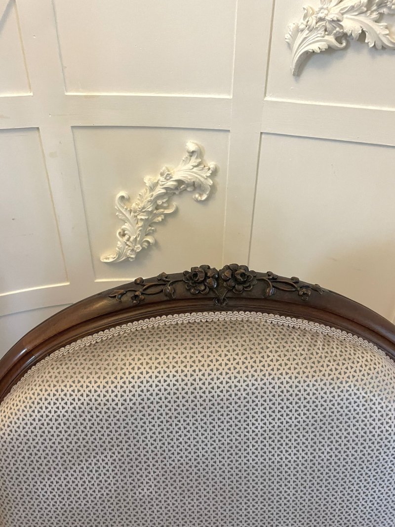 Antique Victorian Cameo Back Carved Walnut Sofa - Image 9